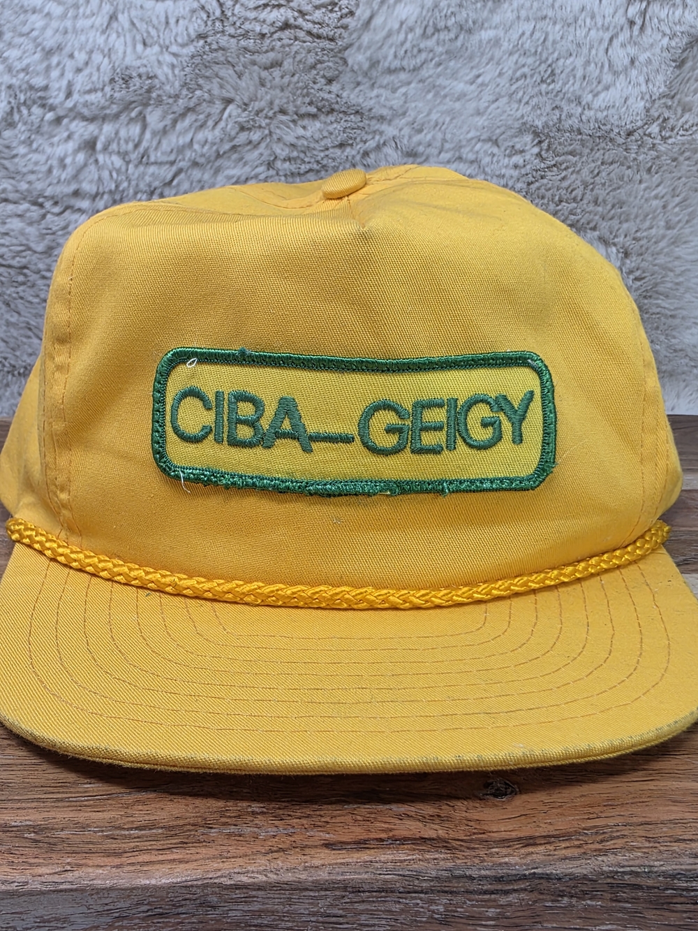 Vinatge Patch Yellow Logo Patch Snapback Hat